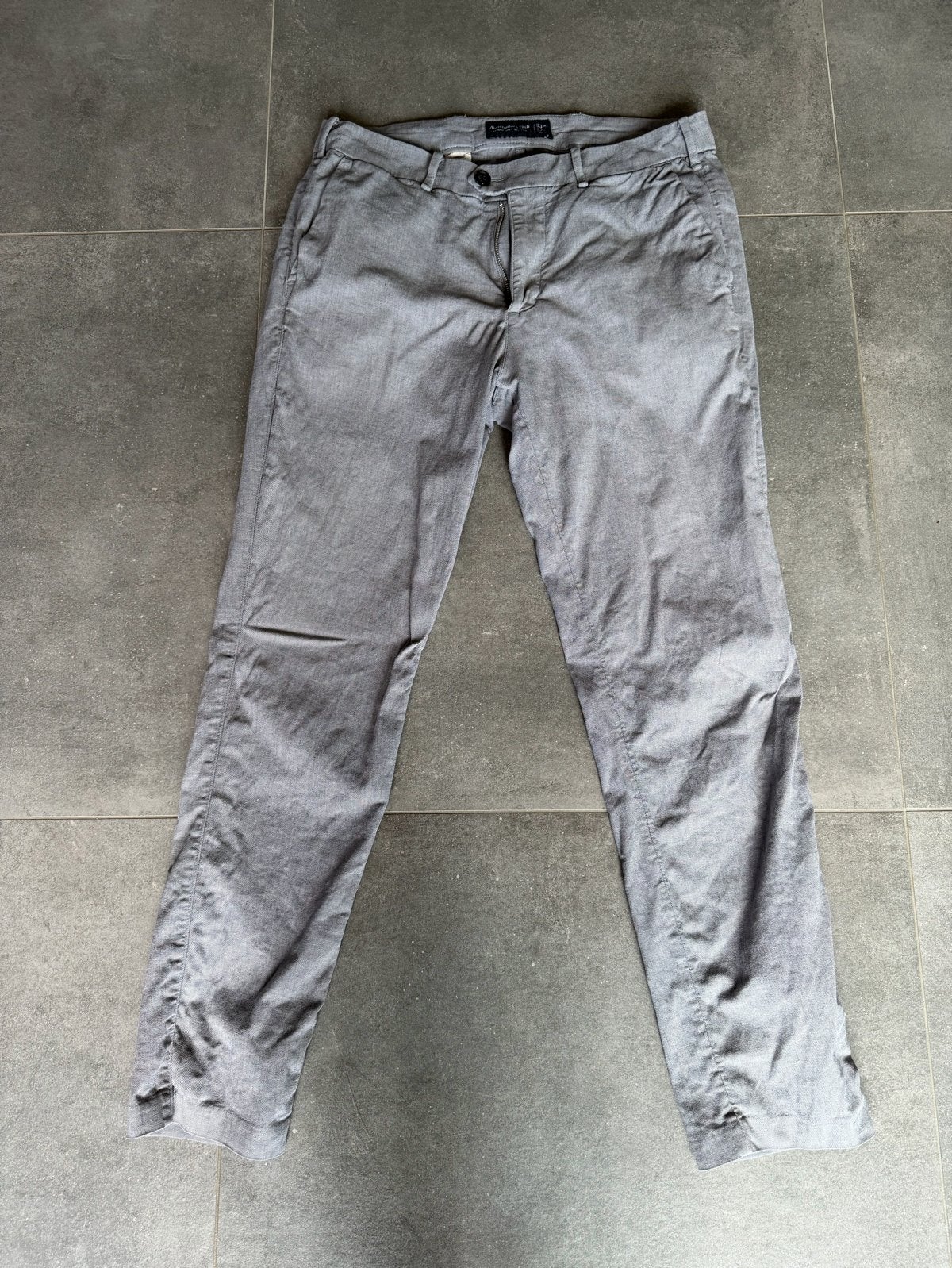 Abercrombie & Fitch Skinny Taper Stretch Chino, Ophalen of Verzenden, Zo goed als nieuw, Overige maten, Grijs