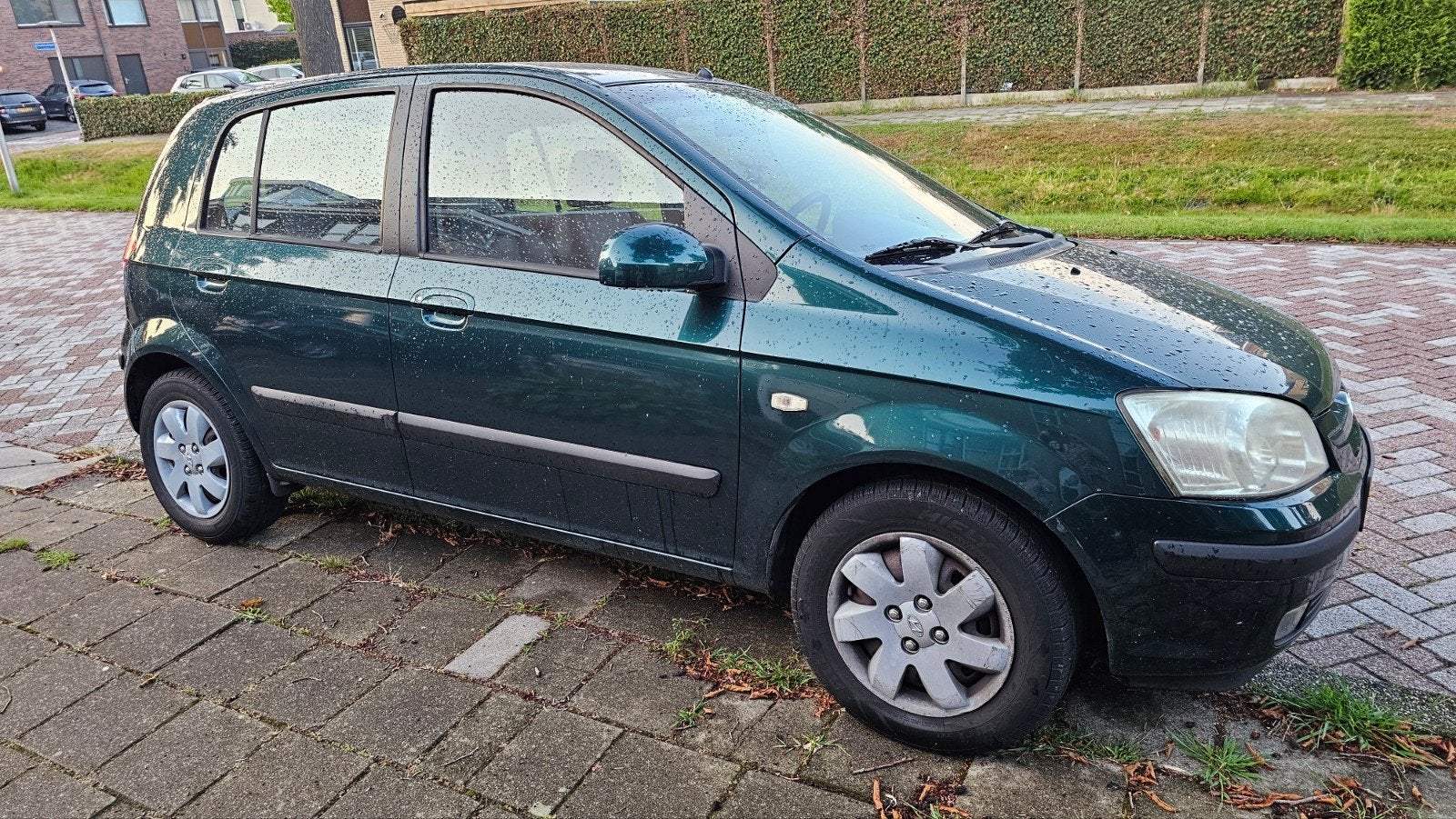 hyundai getz 2003, Stof, 4 cilinders, Grijs, Particulier