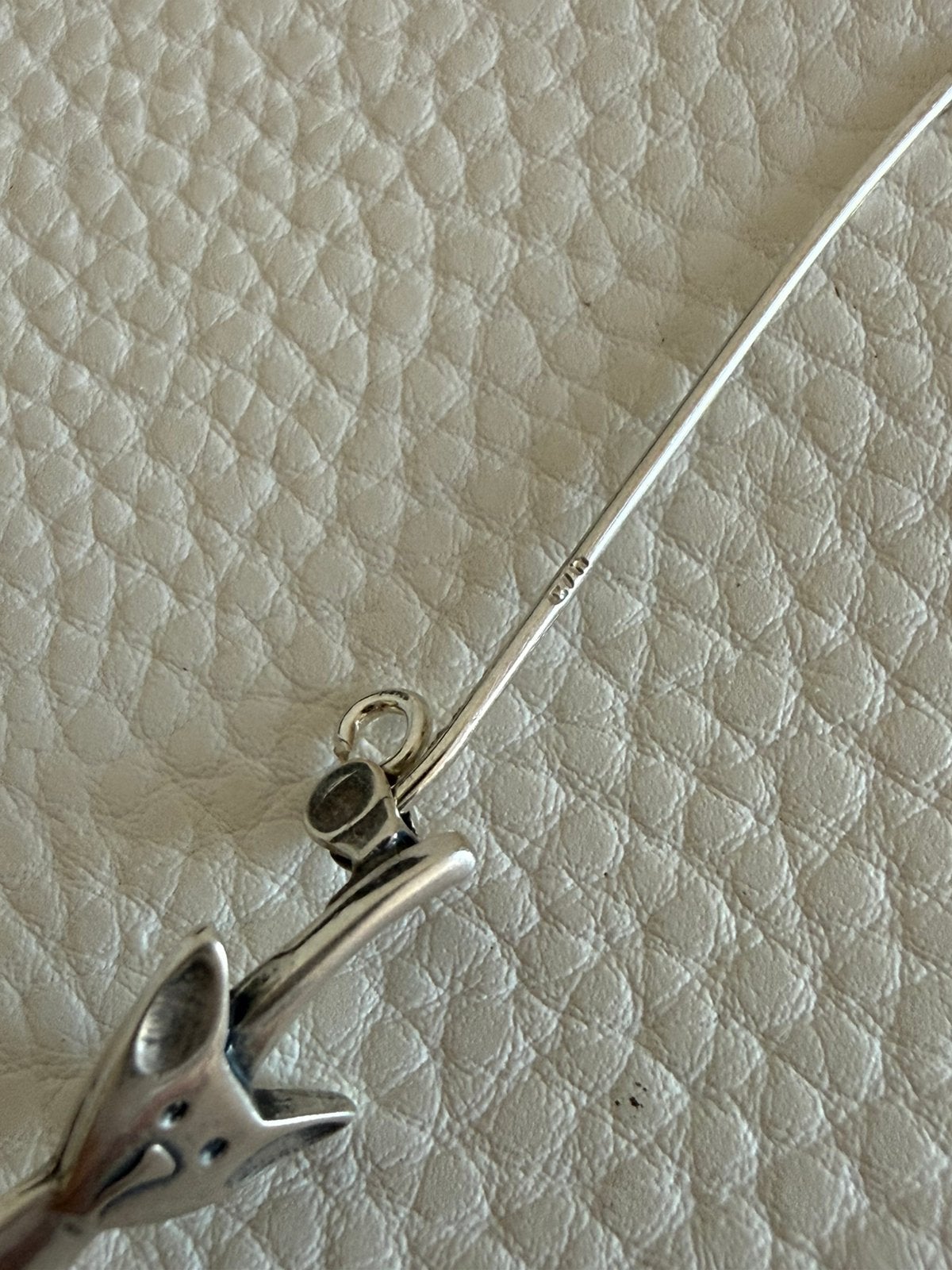 H293/Leuke Zilveren Kat Broche, Gebruikt, Verzenden, Minder dan 4 cm, X