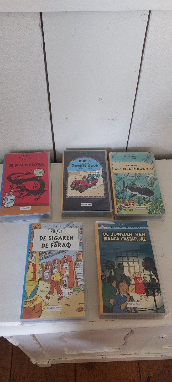 5 vintage Videobanden kuifje polygram video De avonturen van, Cd's en Dvd's, Ophalen of Verzenden, Zo goed als nieuw