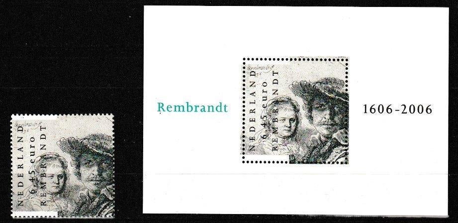 Nederland 2006. 400ste geboortedag Rembrandt van Rijn., Ophalen of Verzenden, Na 1940, Postfris