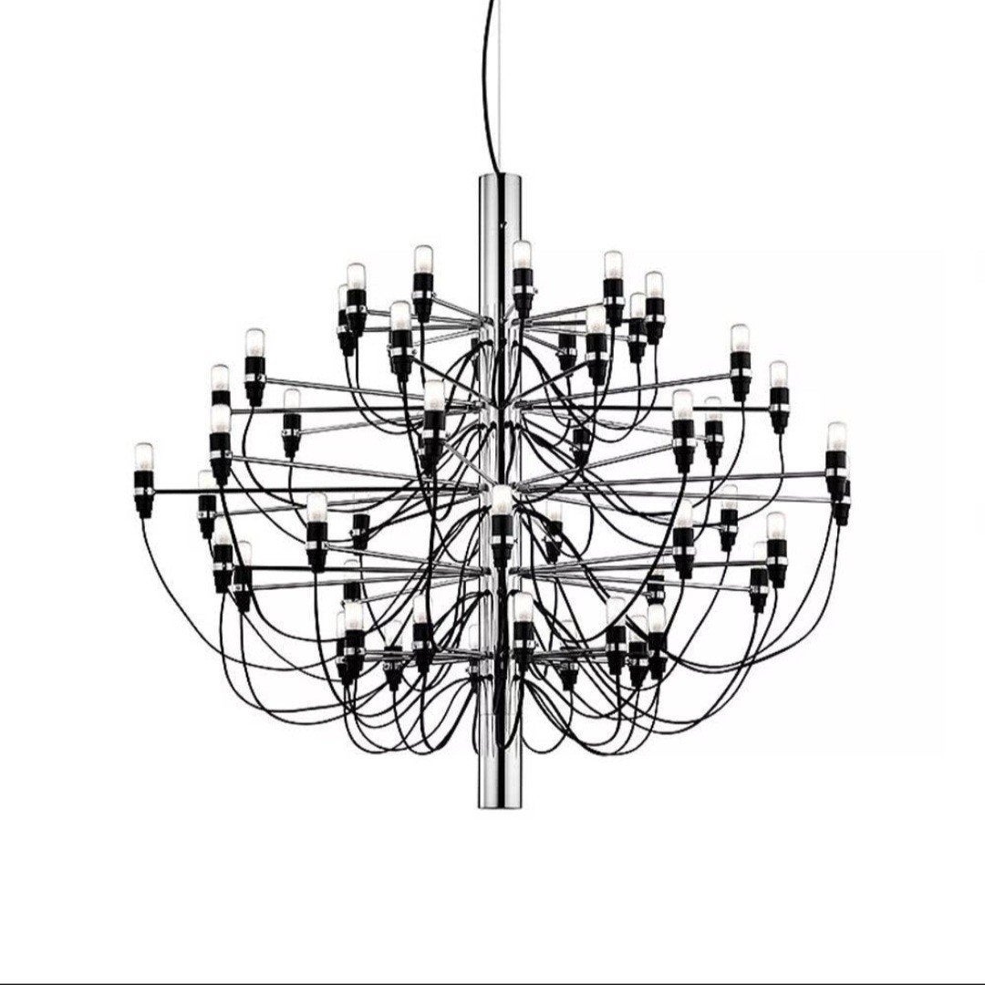 Sarfatti Flos 2097/50 design kroonluchter - Replica, Huis en Inrichting, Ophalen, Gebruikt, E14 (klein), Metaal