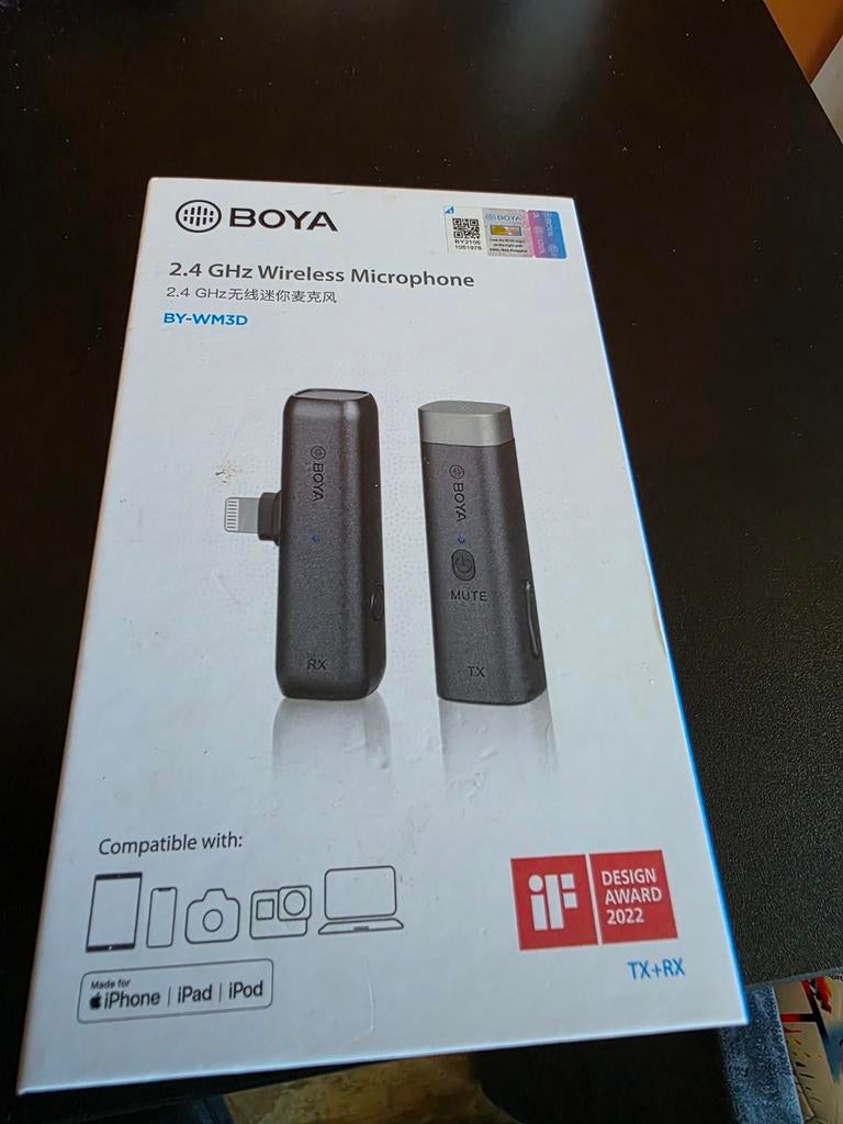 BOYA draadloze microfoon voor video, vloggen & stemopname, Ophalen, Nieuw, Overige typen, Draadloos