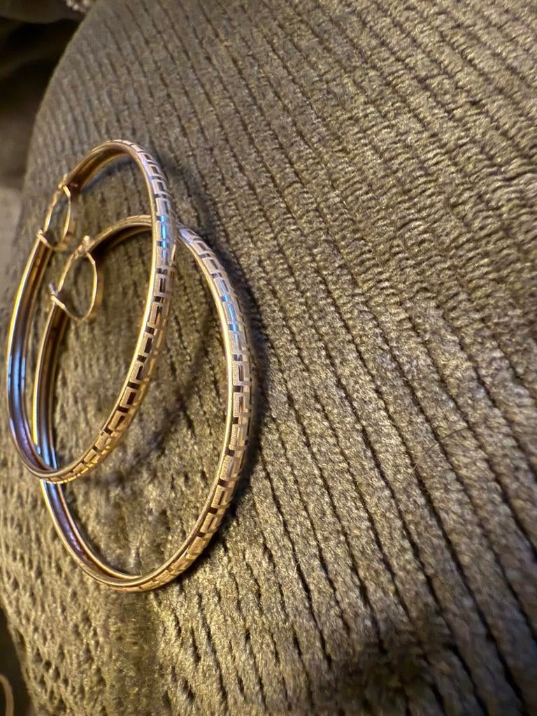 Mooie 14 karaat ring oorbellen!, Ophalen of Verzenden, Zo goed als nieuw, Goud
