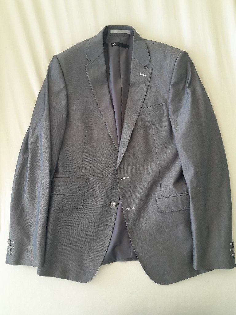 Donkergrijze Pak, Kleding | Heren, Ophalen of Verzenden, Zo goed als nieuw, Maat 48/50 (M), Grijs