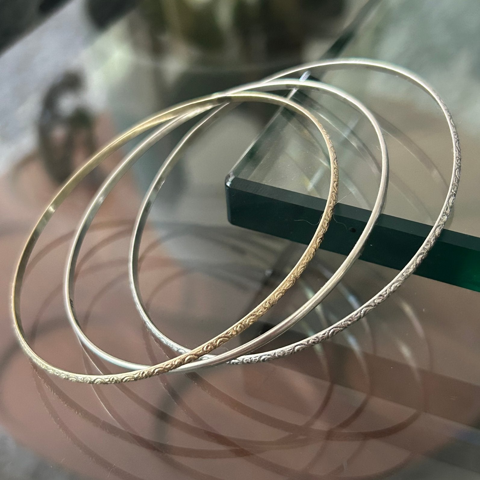 Set van 3 Vintage Slavenarmbanden / Bangles 835 & Amerikaner, Sieraden, Tassen en Uiterlijk, Antieke sieraden, Ophalen of Verzenden