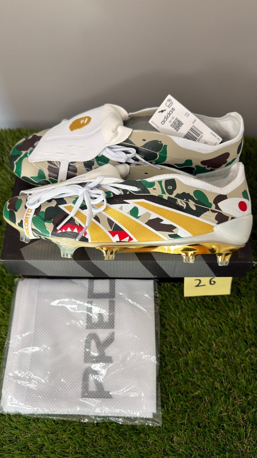 Adidas Predator Elite Foldover Tongue FG Bape Groen Camo, Kleding | Heren, Overige kleuren, Sportschoenen, Nieuw, Ophalen of Verzenden