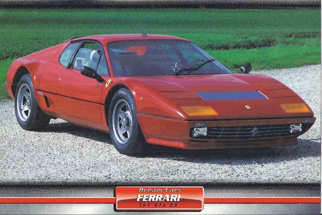 Ma543 foto dream cars ferrari 365 gt 4 bb, Ophalen of Verzenden, Voor 1940, Zo goed als nieuw, Overige onderwerpen