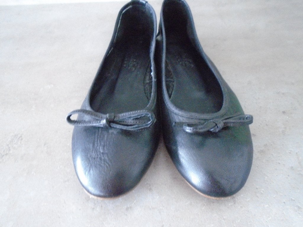 Zwarte Leren Ballerina's mt.41, Zwart, Zo goed als nieuw, Andrea Conti, Ballerina's