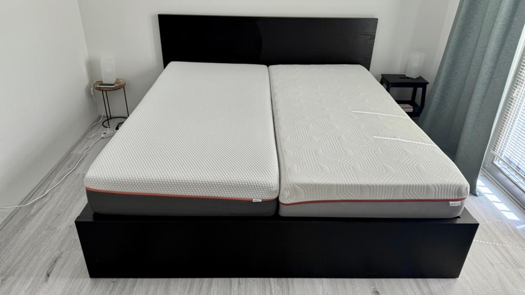 2x JYSK Dreamzone GOLD S30 matras (90x200 cm) + IKEA Malm, Huis en Inrichting, Ophalen, Wit, Tweepersoons, Zo goed als nieuw