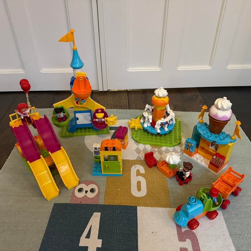 LEGO DUPLO Grote Kermis Set 10840 Compleet, Ophalen of Verzenden, Zo goed als nieuw, Overige merken
