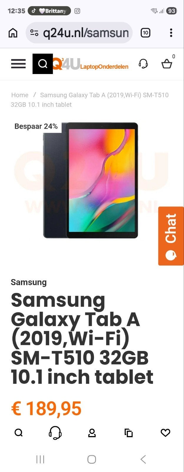 Samsung Galaxy Tab A (2019, Wi-Fi) SM-T510 32GB 10.1 inch, Computers en Software, 10 inch, 32 GB, Galaxy Tab A (2019) SM-T510
