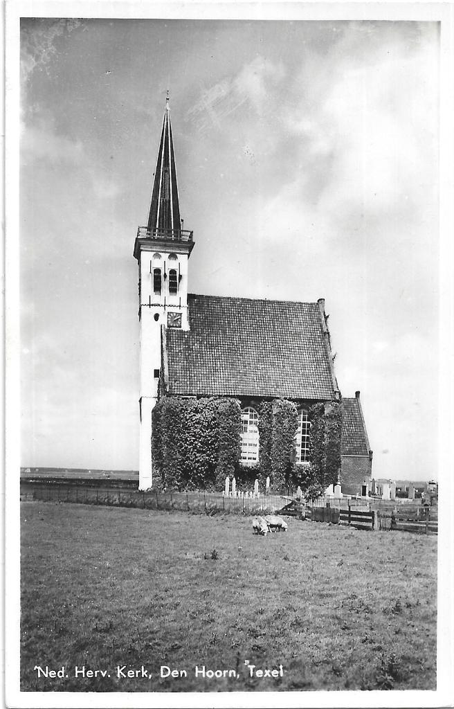 AK Texel - Ned. Herv. Kerk Den Hoorn, Verzenden, 1940 tot 1960, Gelopen, Waddeneilanden