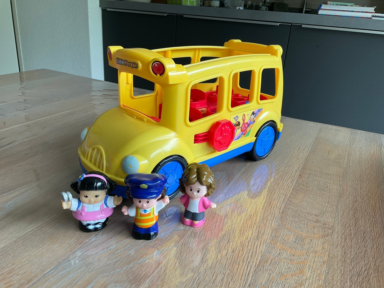 Fisher-Price Little People Schoolbus met figuren, Ophalen of Verzenden, Gebruikt