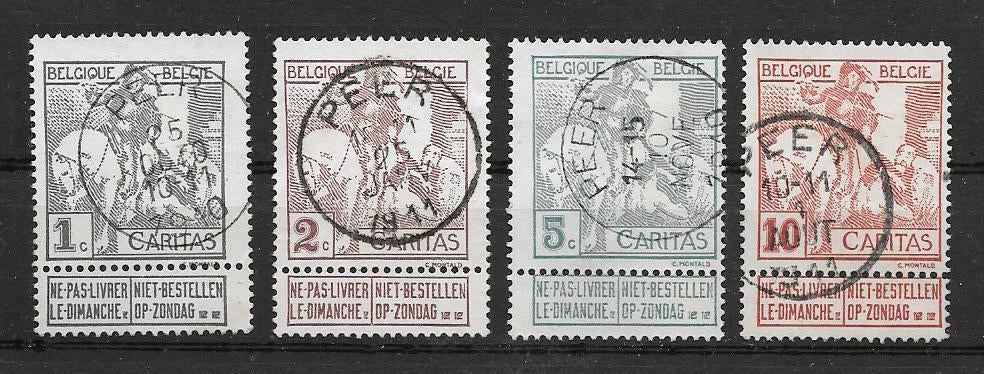 Belgie 1910 M81 I-84 I TBC bestrijding, Postzegels en Munten, Postzegels | Europa | België, Verzenden, Gestempeld