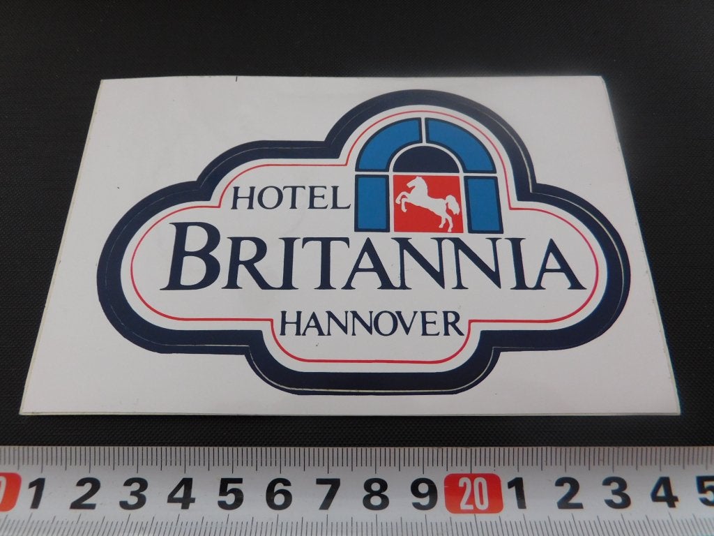 sticker Duitsland Hanover Hotel BRITANNIA, Ophalen, Zo goed als nieuw