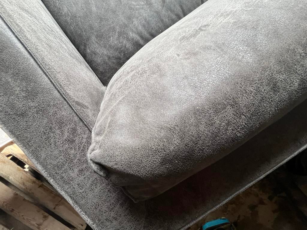 Geschuurd  leren 3 zits bank ., Huis en Inrichting, Ophalen of Verzenden, Gebruikt, 75 tot 100 cm, Leer