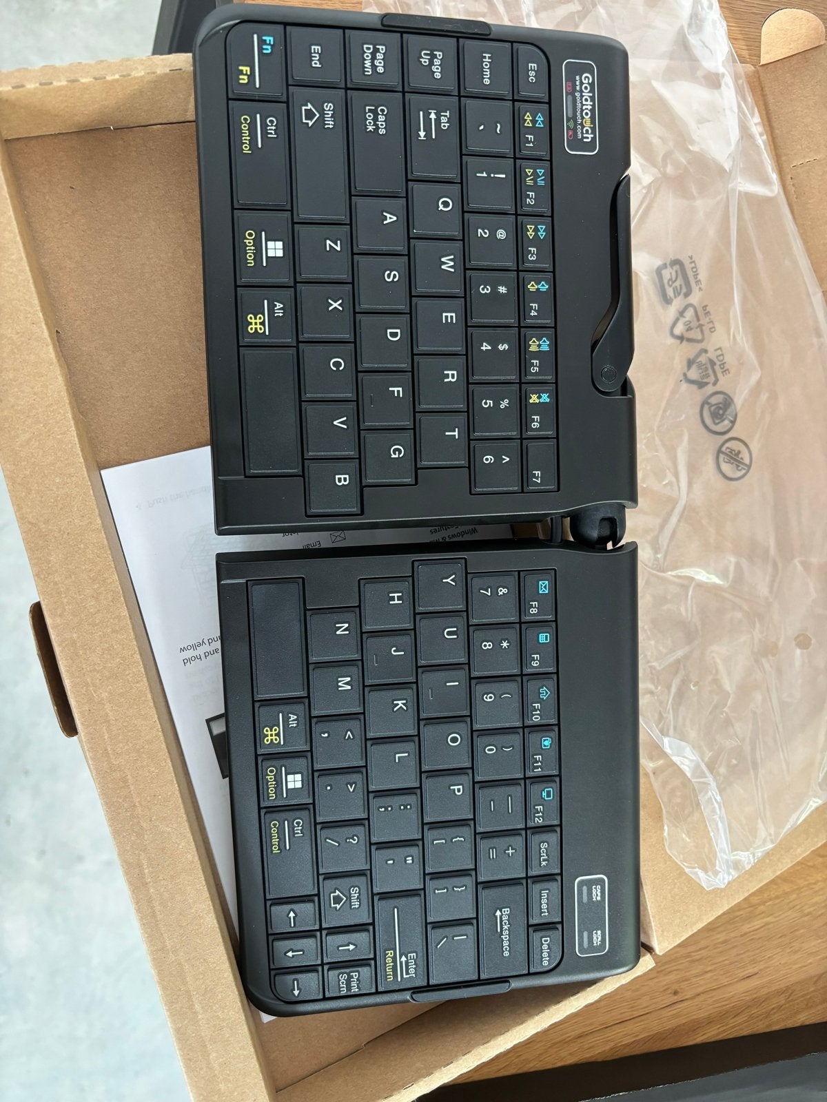 Goldtouch Go!2 Travel Toetsenbord - Ergonomisch & Draadloos, Computers en Software, Ergonomisch, Nieuw, Ophalen of Verzenden, Draadloos