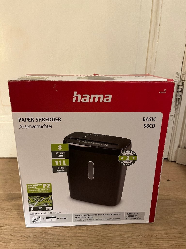 Hama shredder, Ophalen, Zo goed als nieuw