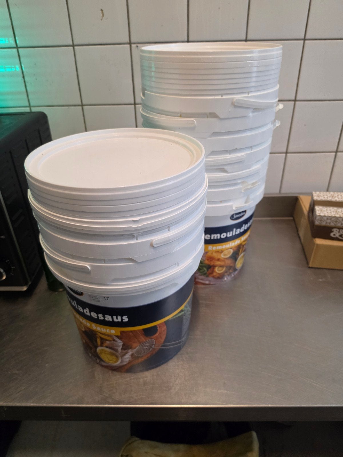 Lege emmers met deksel - Ideaal voor opslag, Ophalen of Verzenden, Gebruikt, Kunststof, Met deksel