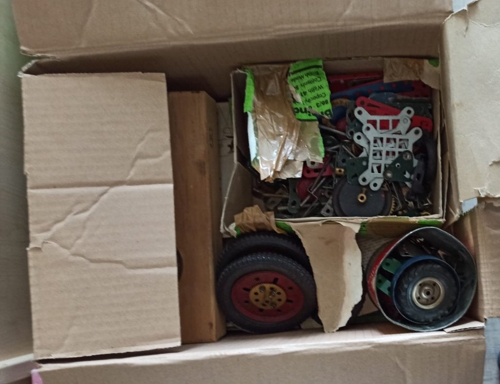 Oude meccano, Ophalen, Gebruikt, Bouwen
