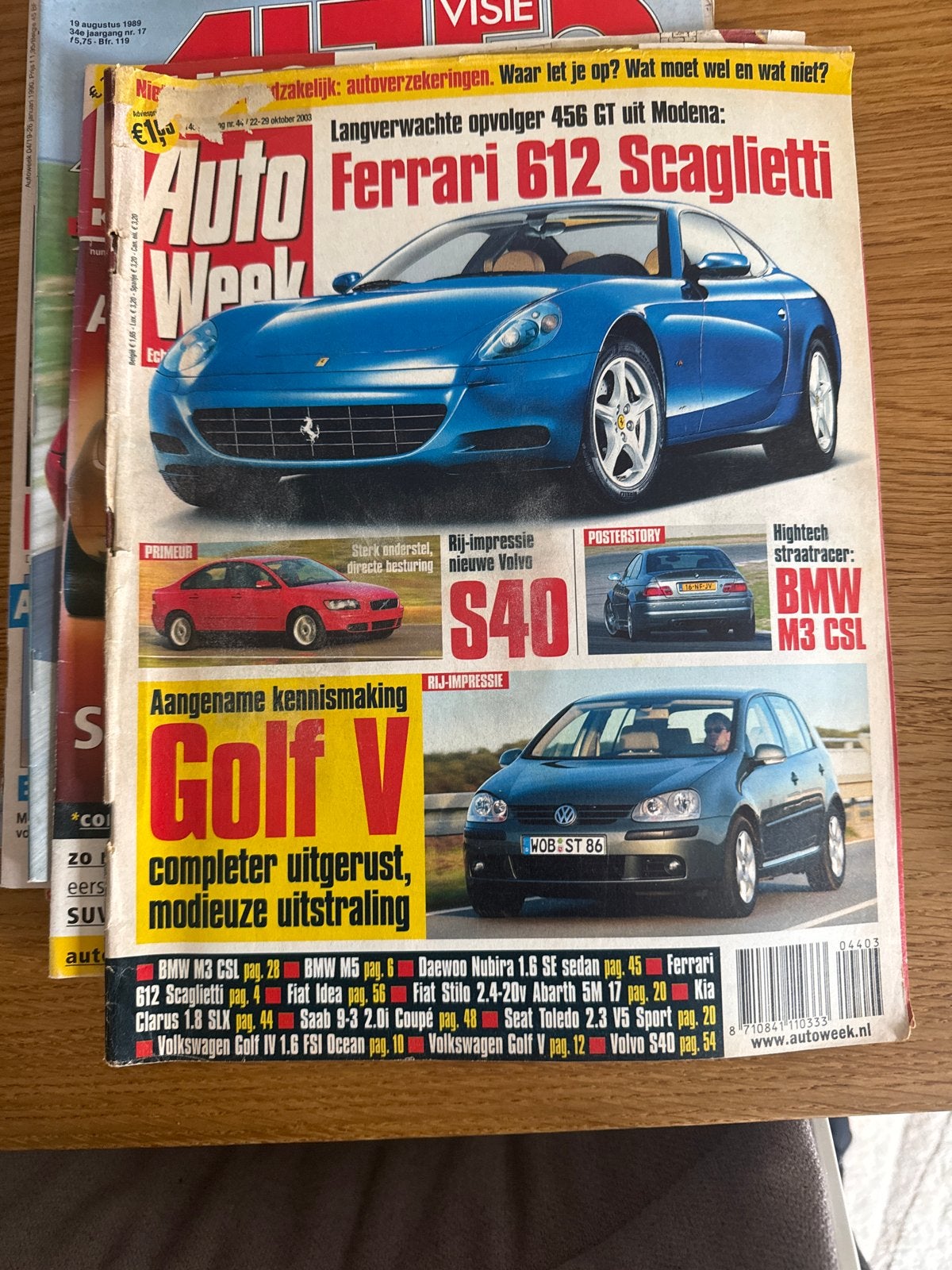 AutoWeek Magazine - Ferrari 612 Scaglietti & Golf V, Ophalen of Verzenden, Gelezen, Overige typen