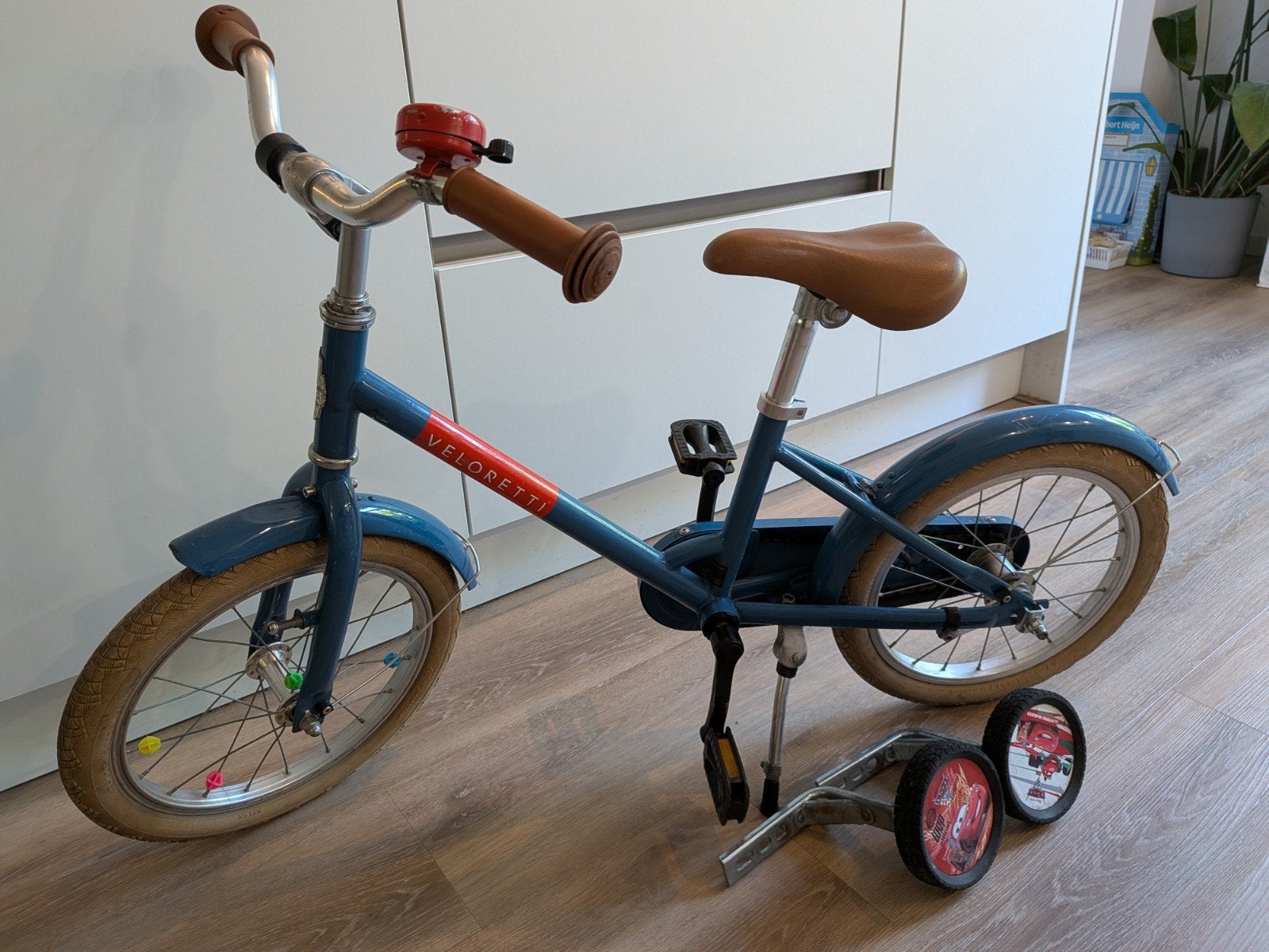 Veloretti Maxi Kinderfiets 16 inch met zijwieltjes, Ophalen, Terugtraprem, Zijwieltjes, Veloretti
