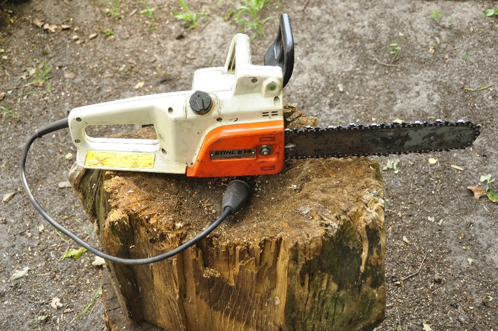 Stihl E14 elektrische kettingzaag, Gebruikt, Kettingzaag, Ophalen of Verzenden, 30 tot 70 mm