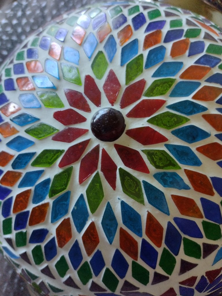 Oosterse hanglamp mozaïek, Ophalen, Zo goed als nieuw, Glas, Oosterse mozaïek