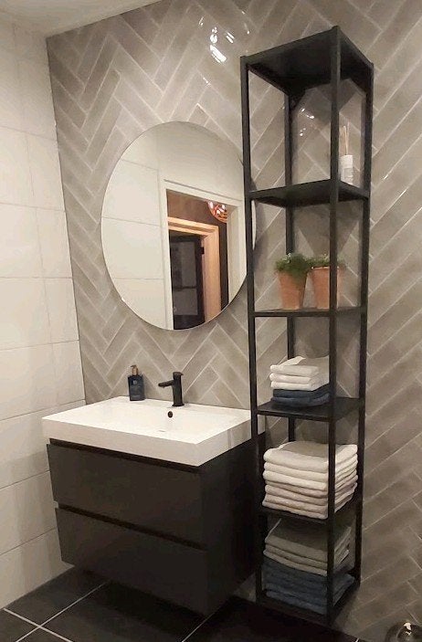 wit metalen badkamer kast  ikea 18ox 30x30 nieuw, Ophalen, Nieuw, 50 tot 100 cm, Minder dan 100 cm
