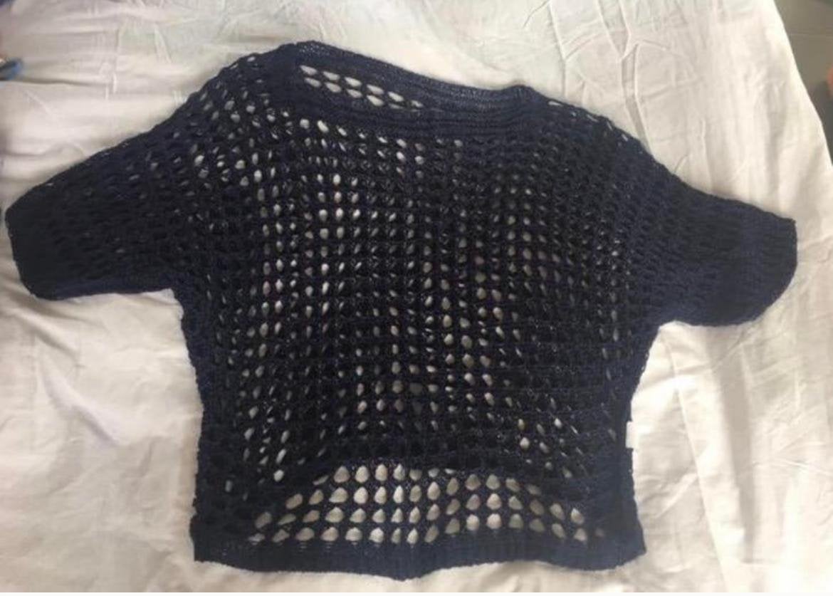 Prachtige nieuwe gebreide top gemaakt in Italië handwerk, Kleding | Dames, Blauw, Nieuw, Ophalen of Verzenden, Maat 36 (S)