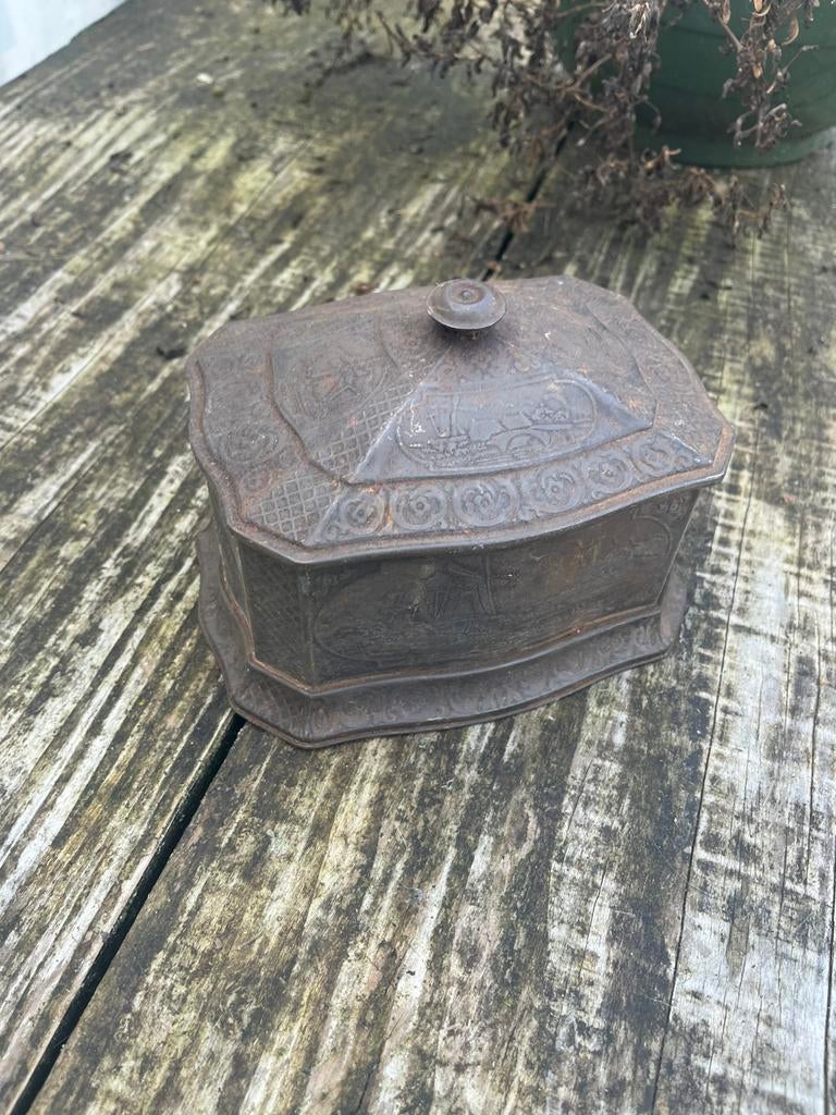 Douwe egberts blik jaren 50 vintage retro €2,50, Verzamelen, Blikken, Ophalen of Verzenden, Zo goed als nieuw, Overige