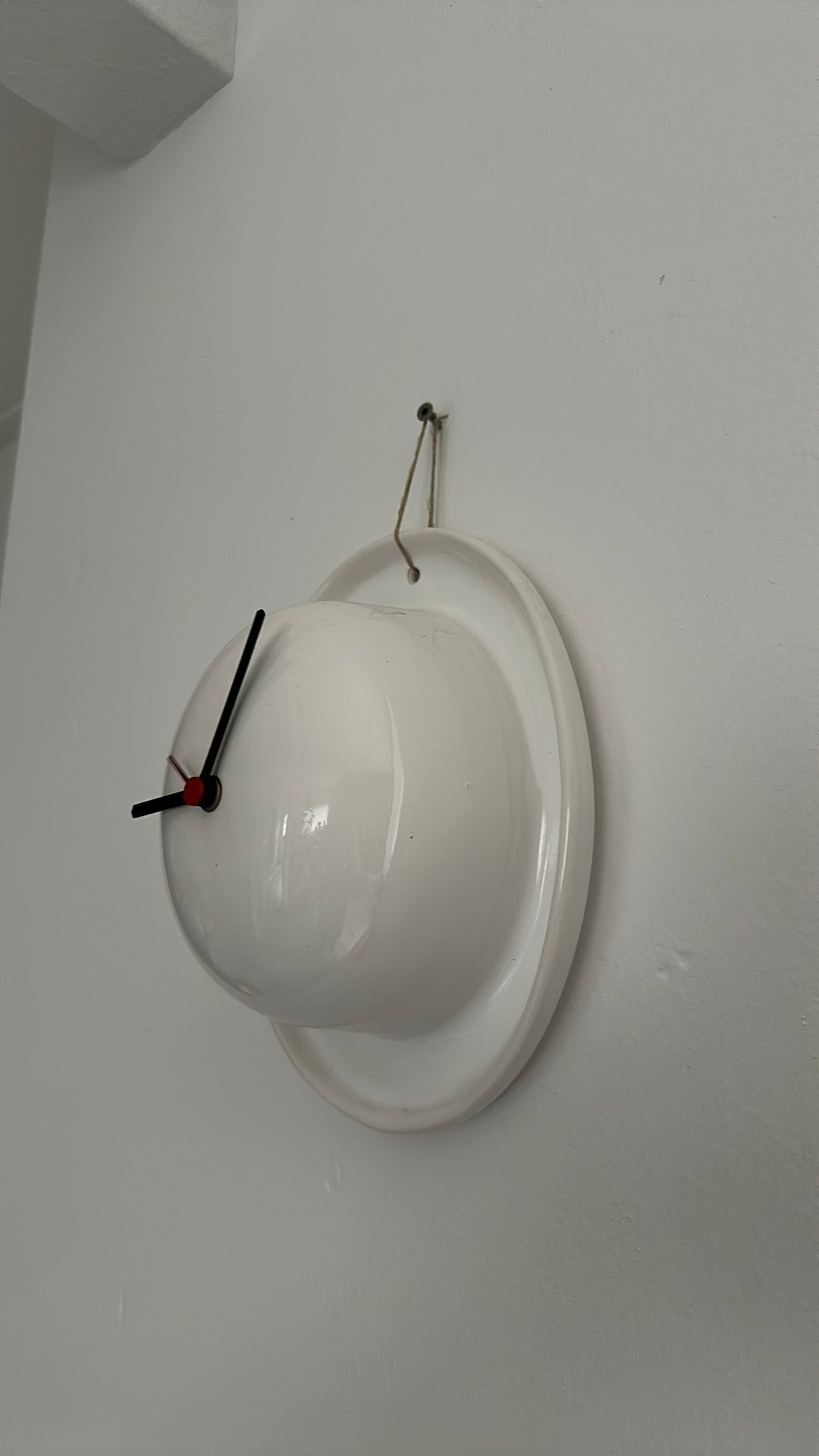 Vintage bolhoed wand klok, Ophalen of Verzenden