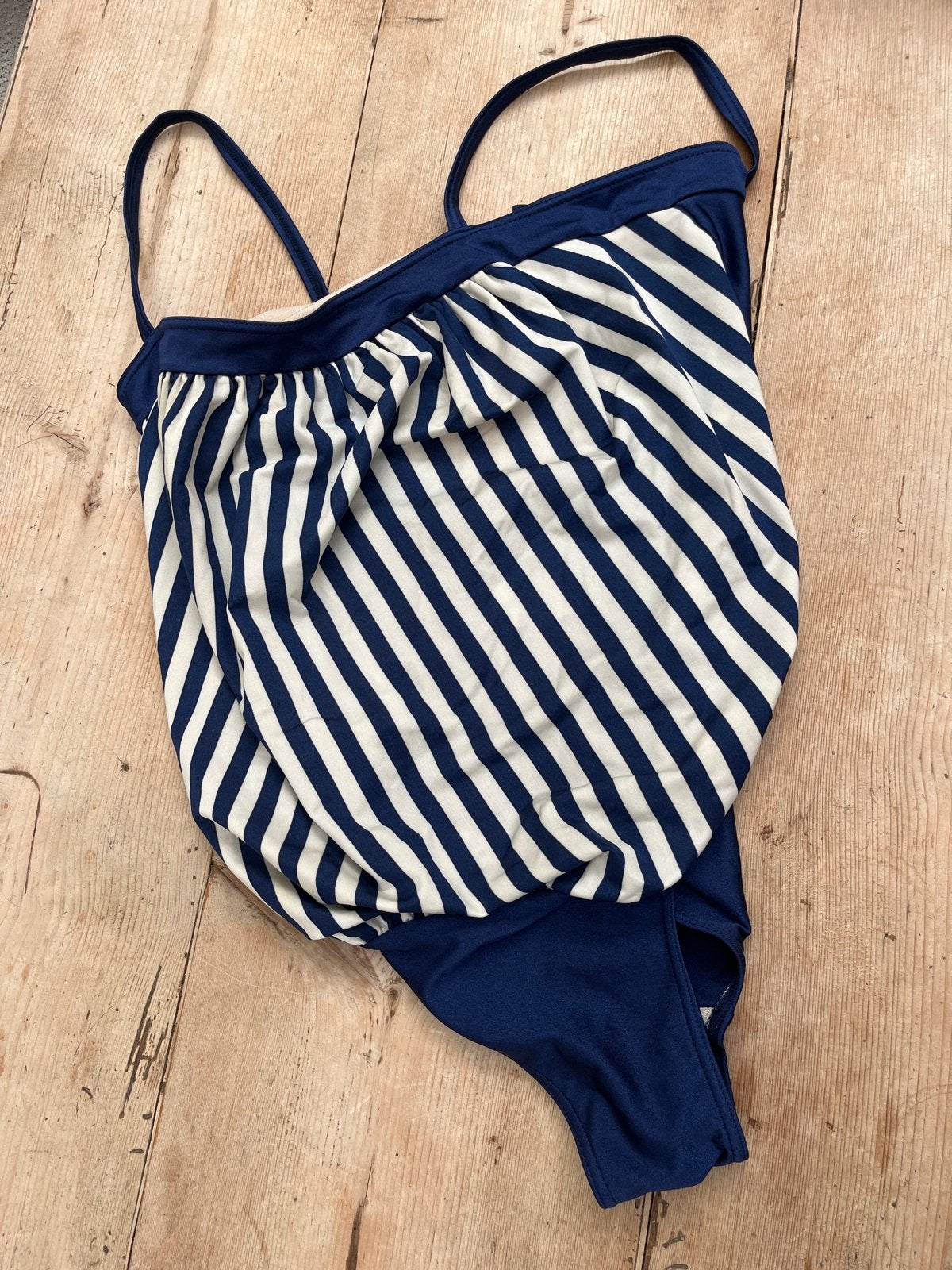Gestreept badpak - Blauw/Wit - Maat 40, Ophalen of Verzenden, Gedragen, Blauw, Badpak