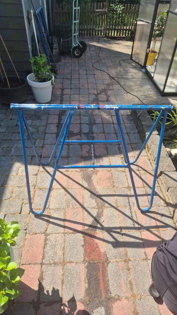 Klapschraag 85cm 2 stuks blauw, Ophalen, Gebruikt, Overige typen, Minder dan 2 meter