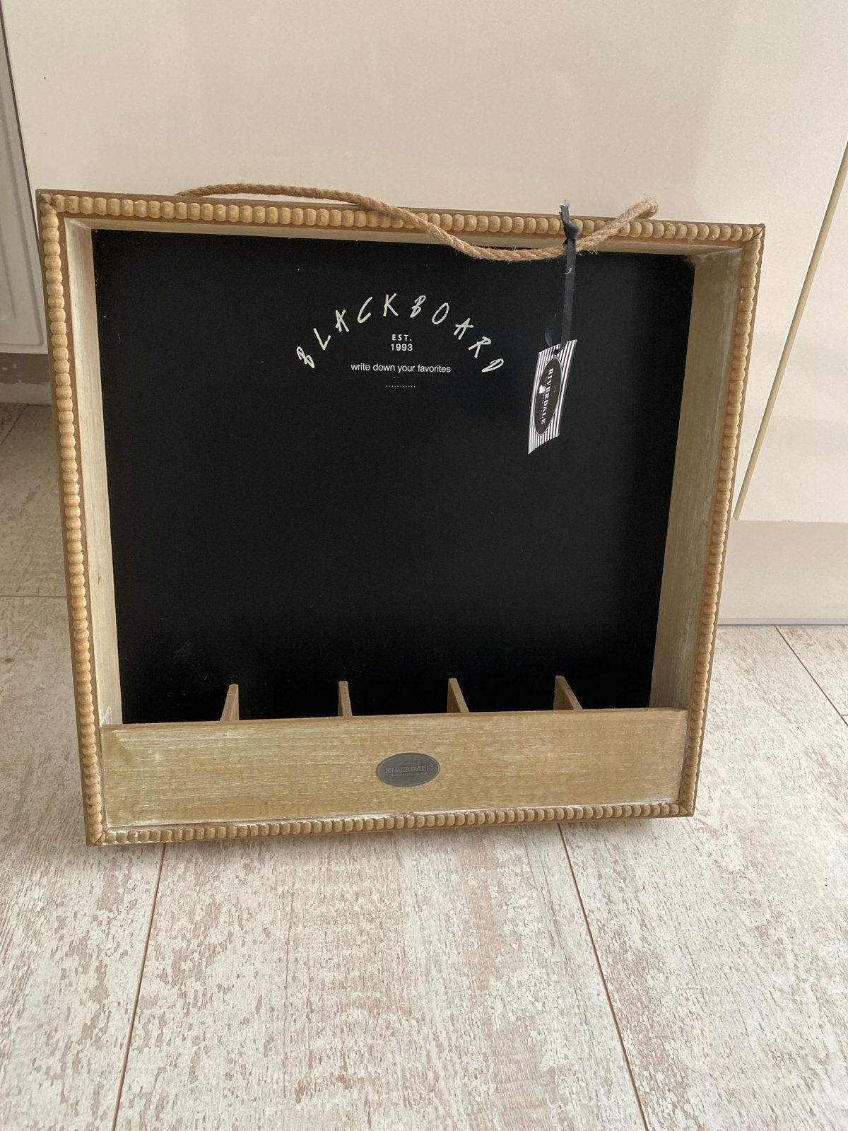 Riverdale Blackboard 58,5x48 cm - Zwart/Hout, Ophalen, Hout, Zwart, Nieuw