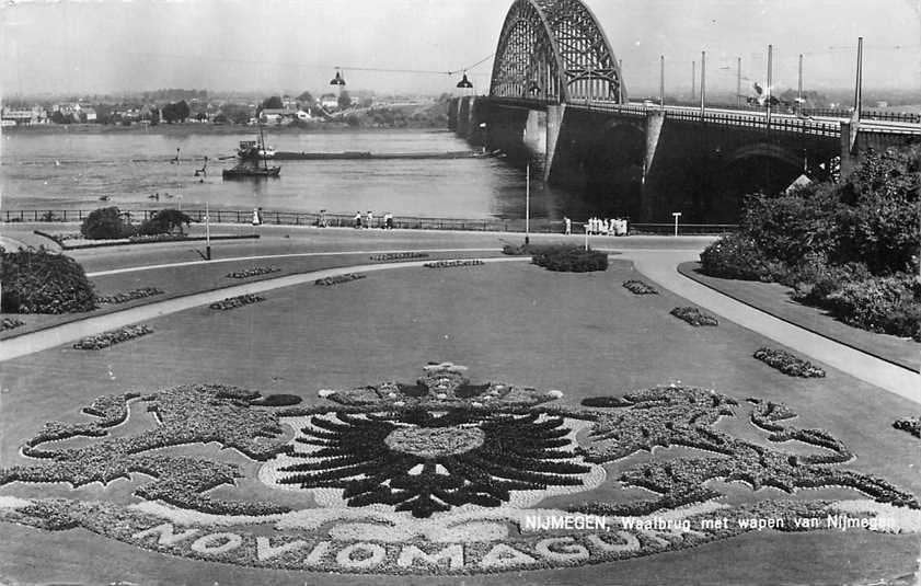 300-093-013 Nijmegen Waalbrug met wapen van Nijmegen, Verzamelen, Verzenden, Voor 1920, Gelderland