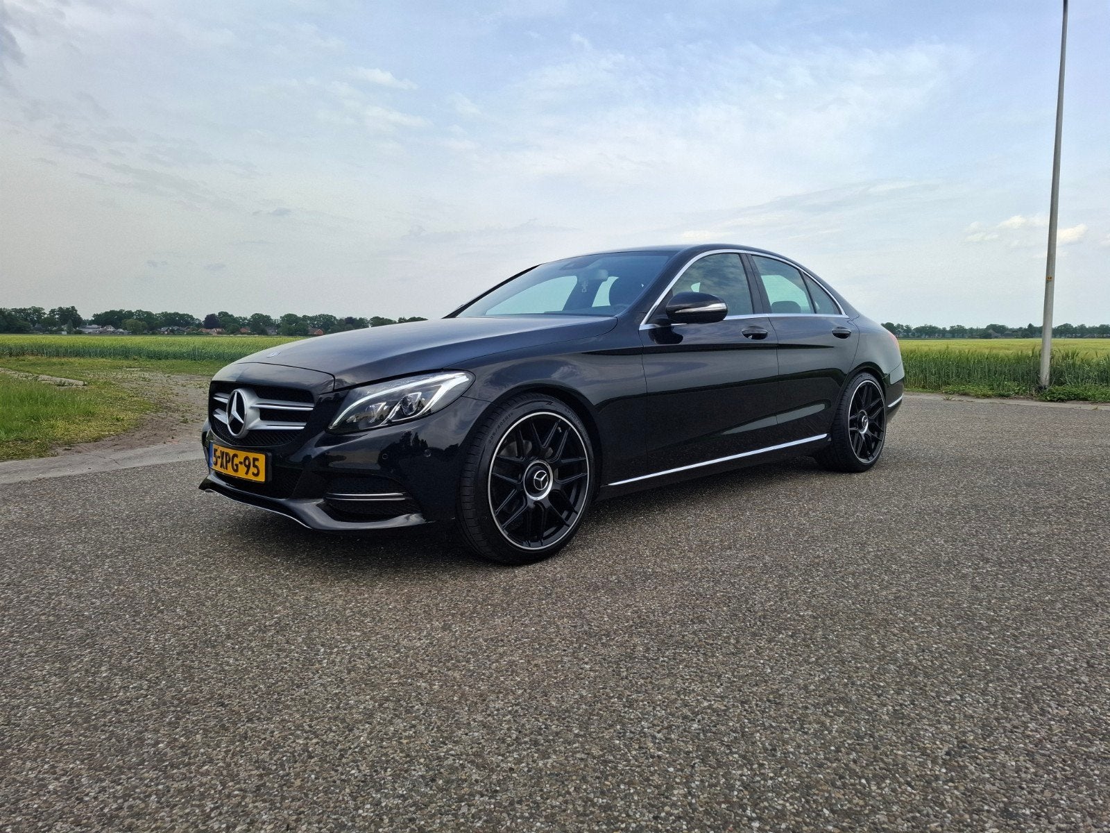 Mercedes-Benz C-Klasse C180 1.6 115KW 2014 Zwart 184 pk, Auto's, Achterwielaandrijving, 1295 kg, Zwart, Bedrijf