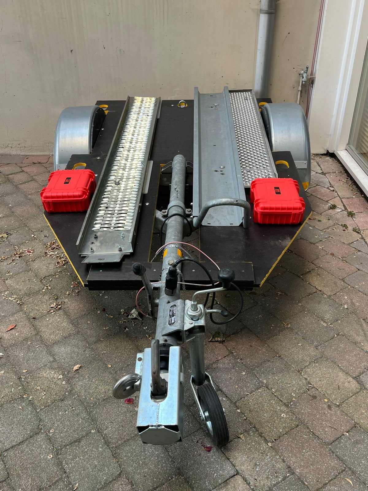 Motorfietsaanhanger in goede staat, Ophalen, Gebruikt
