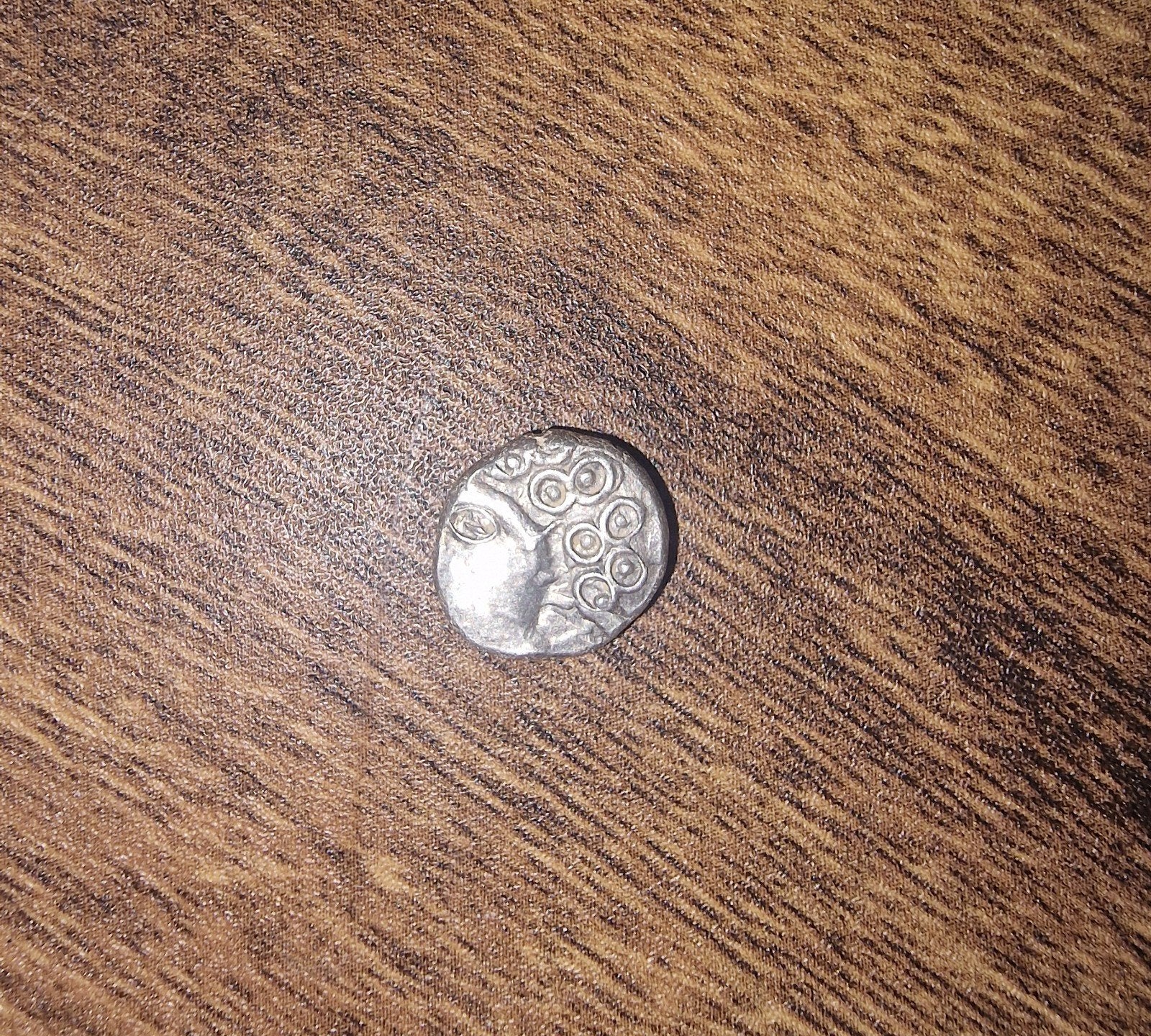 Keltische zilveren munt, ca. 52 v.Chr., zwijn en hoofd, Ophalen of Verzenden