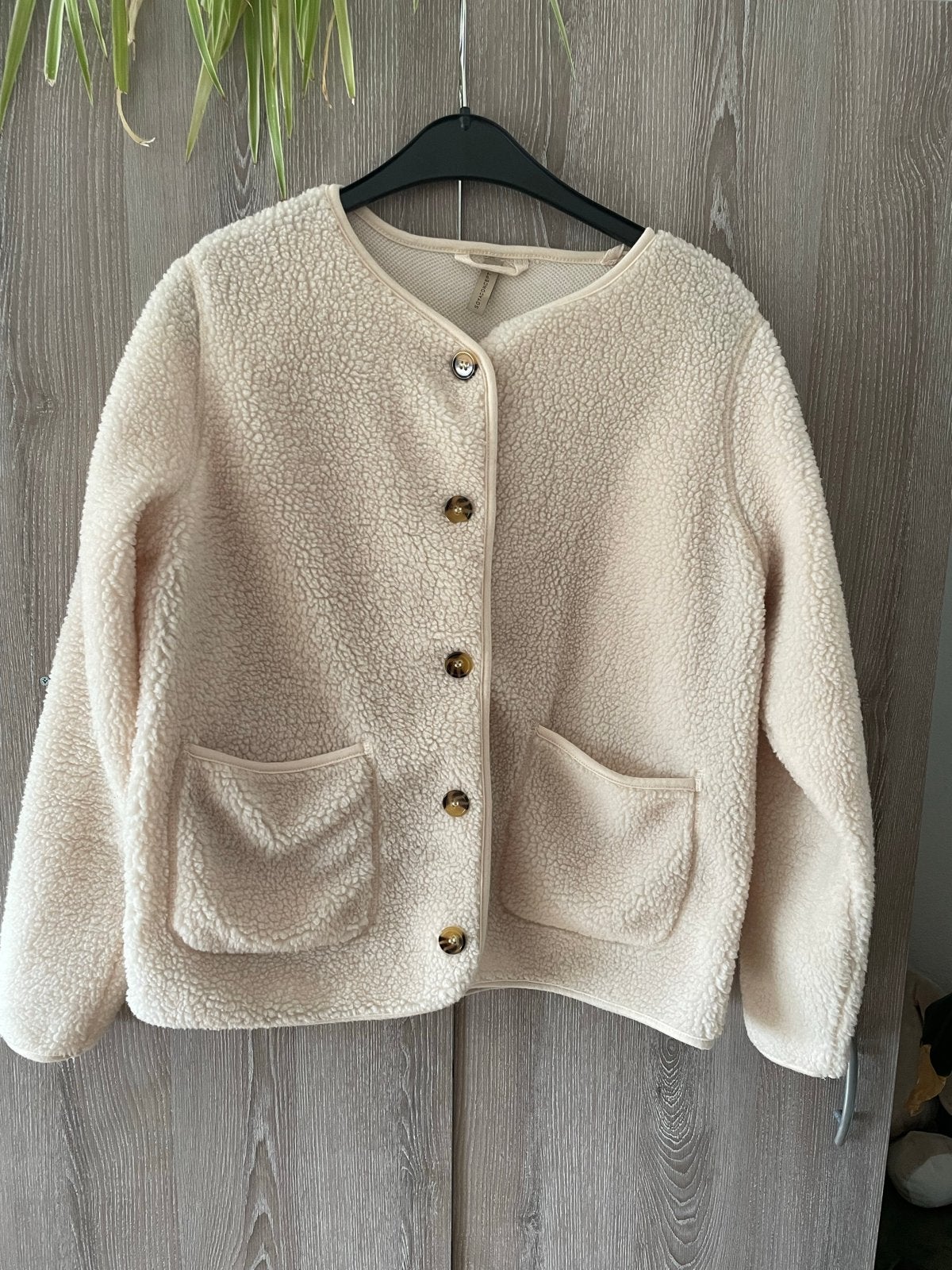 SoyaConcept Teddy Jasje Maat S, Kleding | Dames, Ophalen of Verzenden, Zo goed als nieuw, Maat 36 (S), Beige