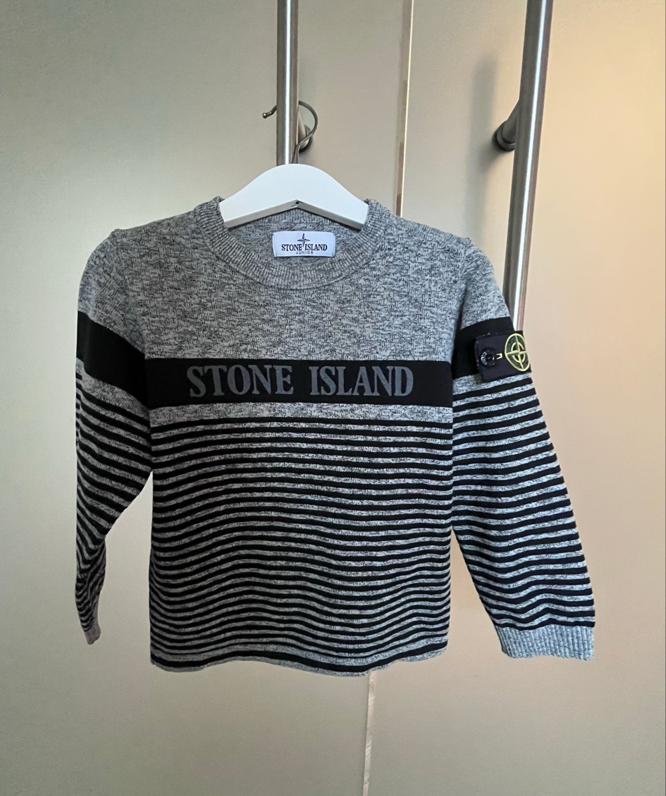 Stone Island Junior trui - Grijs maat 3/98, Kinderen en Baby's, Verzenden, Zo goed als nieuw, Jongen, Trui of Vest