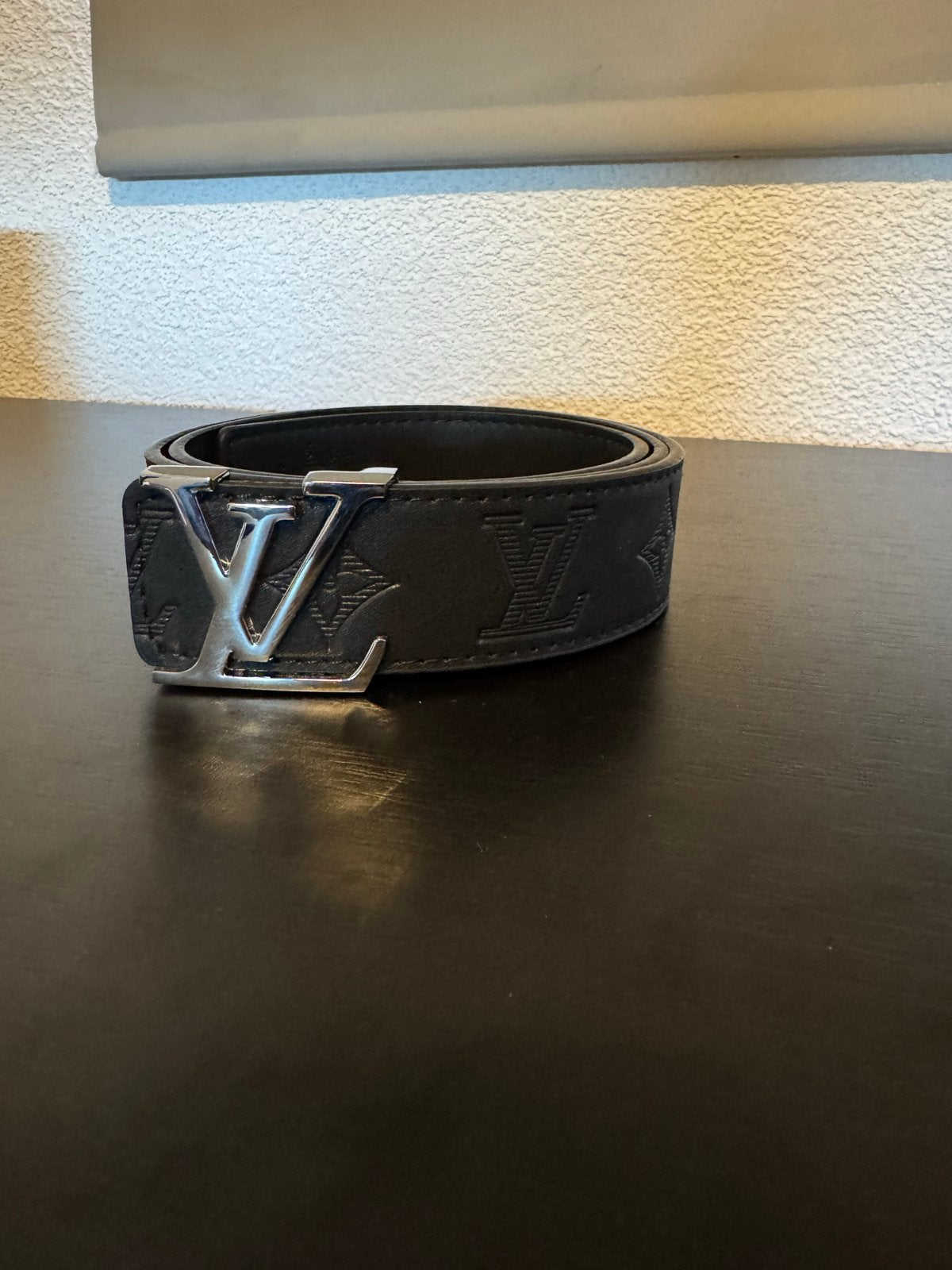 ‼️ €29,99 ‼️ Louis Vuitton riem - Zwart met zilveren gesp, Nieuw, Riem of Ceintuur, Echt leder, Zwart