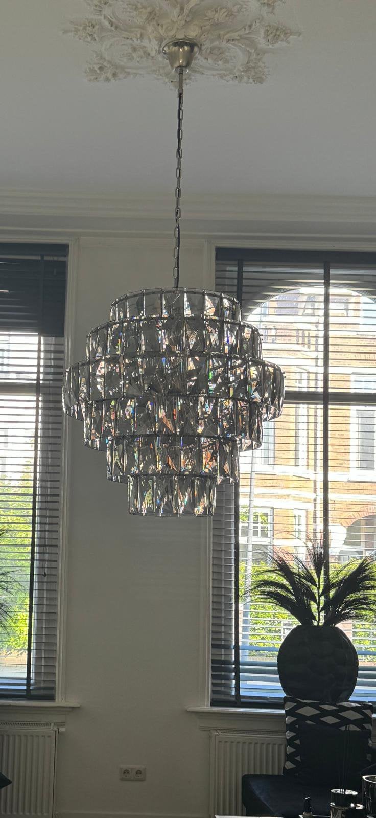 Eichholtz Chandelier Amazone L (Smoke Glass) | Ø 80 cm, Ophalen, Zo goed als nieuw