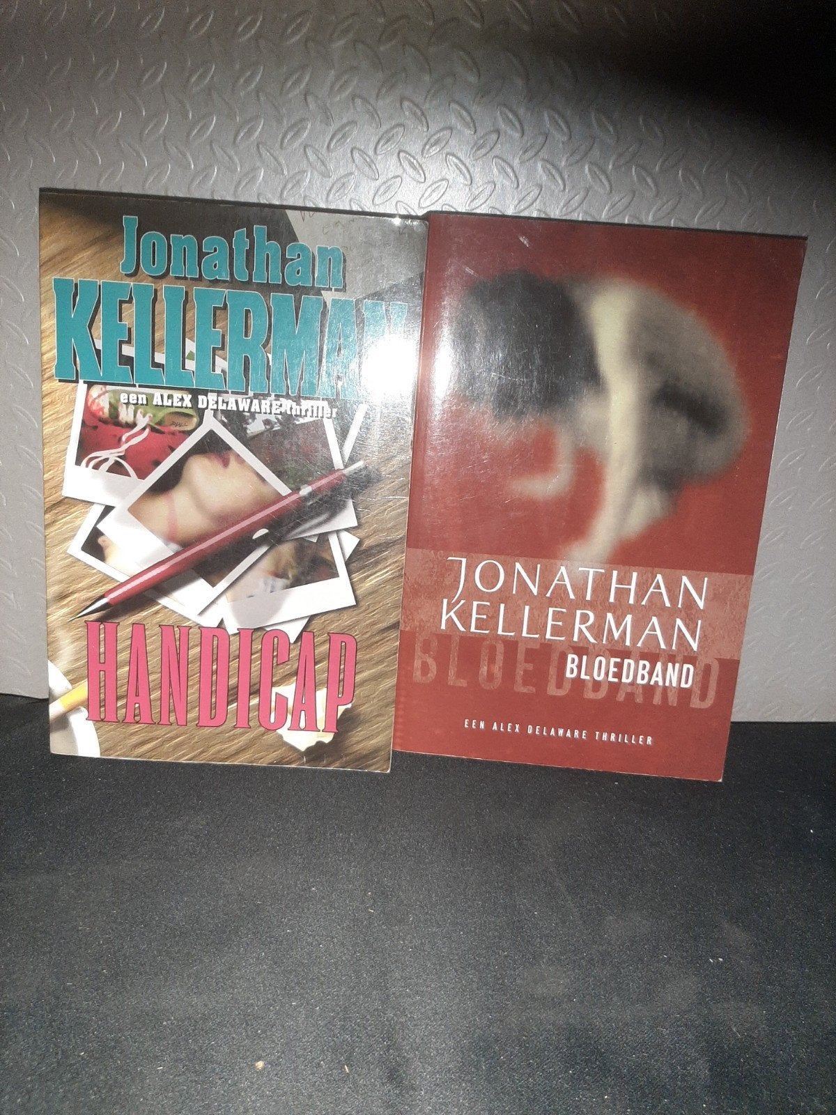 Jonathan Kellerman - Handicap & Bloedband (2 boeken), Boeken, Detectives, Gelezen, Ophalen of Verzenden