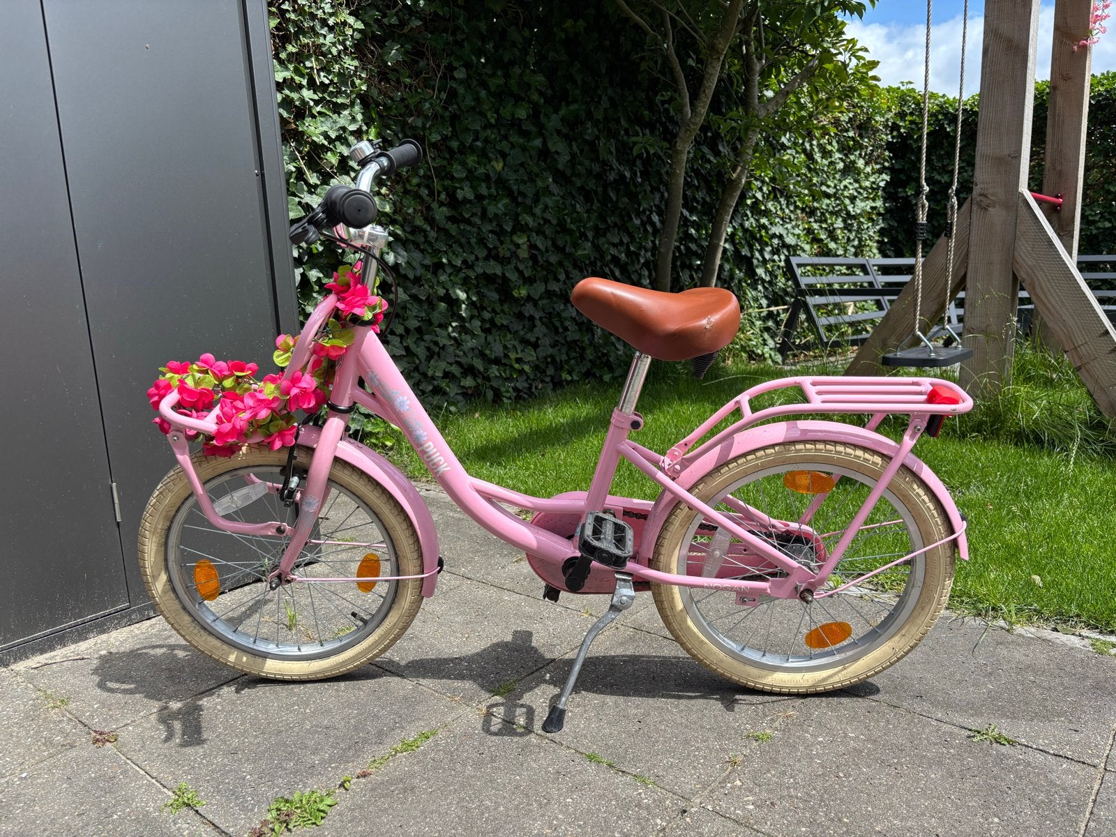 Meisjesfiets 18 inch, Ophalen, Terugtraprem, Gebruikt, Handrem