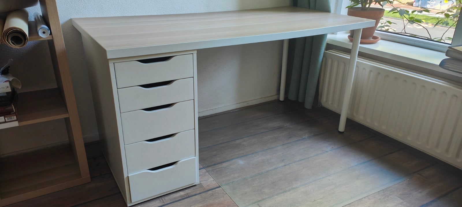 IKEA ALEX bureau wit, Huis en Inrichting, Bureaus, Ophalen, Zo goed als nieuw