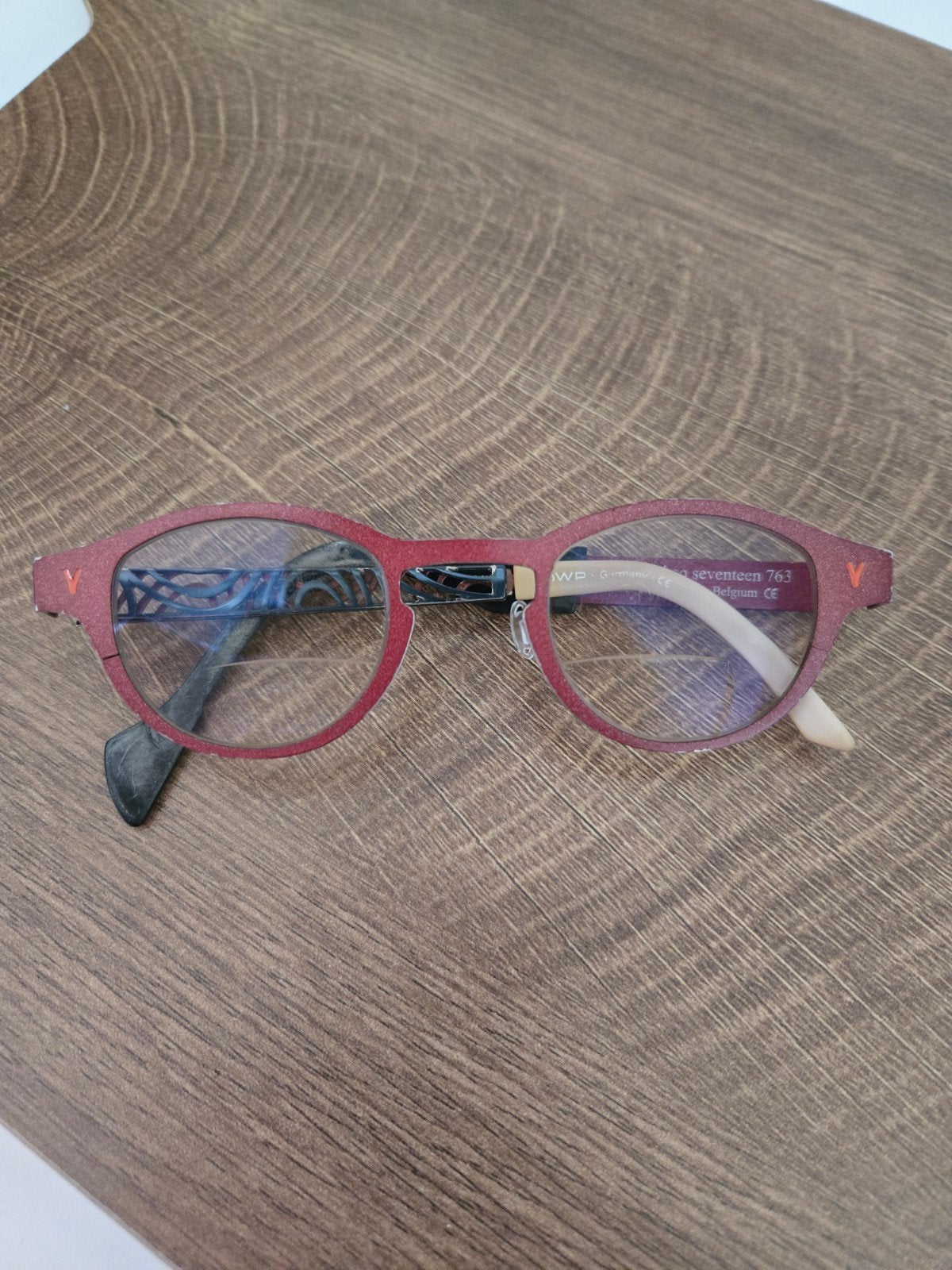 Theo Eyewear "Seventeen" brilmontuur (Kleur 763), Overige merken, Gebruikt, Ophalen of Verzenden, Rood