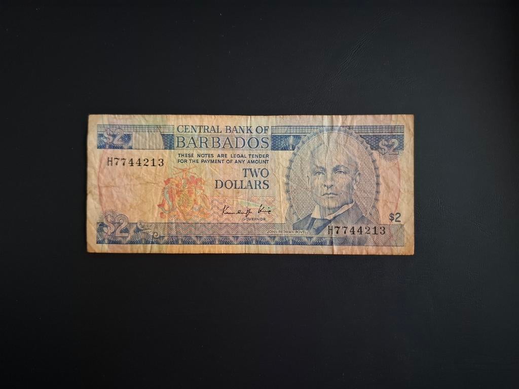 2 dollar Barbados #018, Postzegels en Munten, Bankbiljetten | Amerika, Verzenden, Noord-Amerika, Los biljet