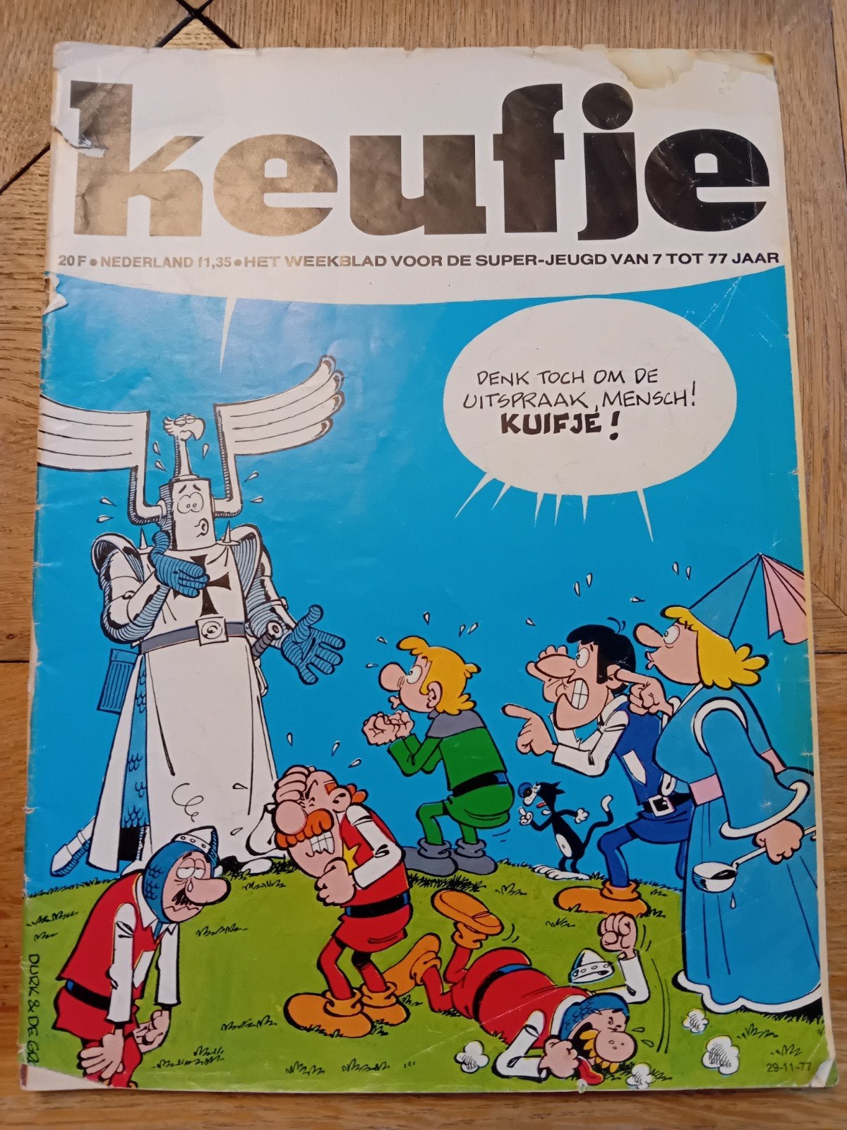 Kuifje Weekblad 29-11-1977 - Vintage Stripblad, Ophalen of Verzenden, Gelezen, Overige typen